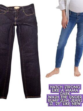 ✨‎ LIKE NEW: HATCH Under the Bump Slim Maternity Jeans ✨SZ. 29"